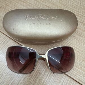 Lilly Pulitzer Gold Frame Sunglasses with Brown Lenses